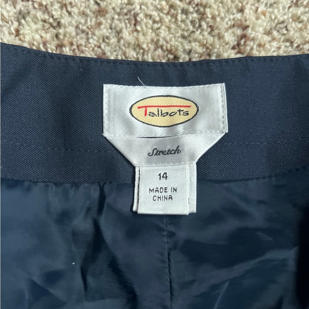 Talbots Stretch Wool Dress Pants Lot of 3 Size 14 Brown Gray Navy Blue - Picture 6 of 11